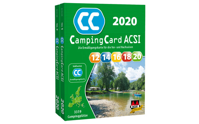 ACSI CampingCard 2020 Campingführer mit Ermäßigungskarte