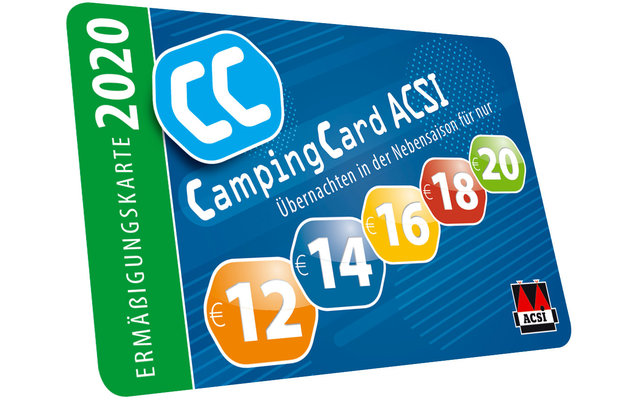 ACSI CampingCard 2020 Campingführer mit Ermäßigungskarte