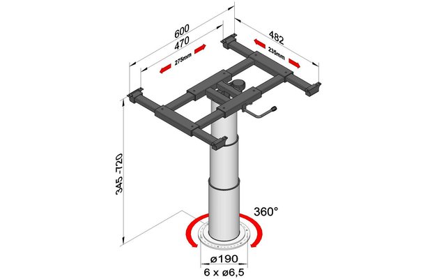 Liftsaeule mit x/y Verschiebung und Verdrehung