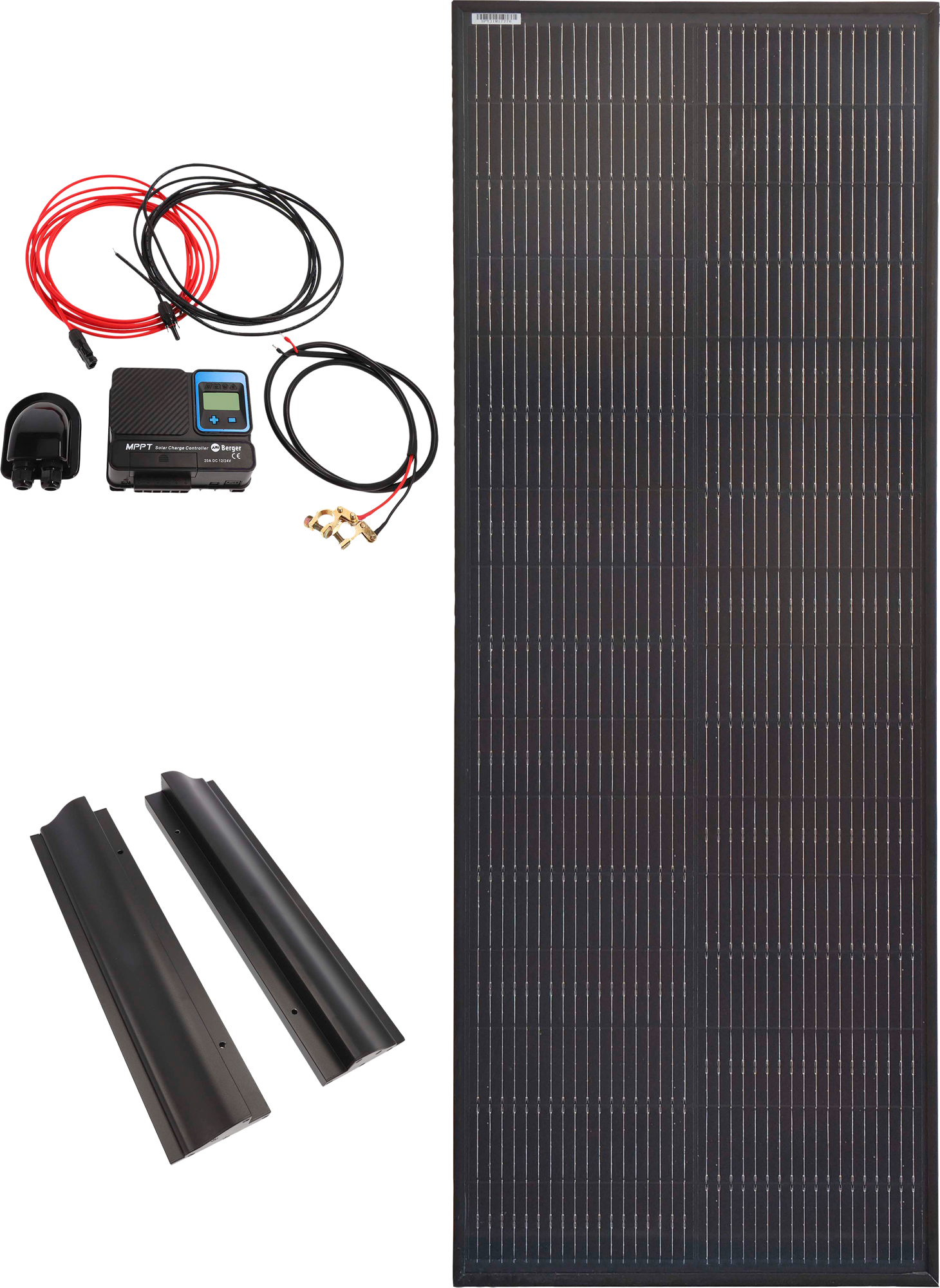 Berger Komplettanlage Deluxe Solarpanel Set 100 W - Solar-Komplettsets