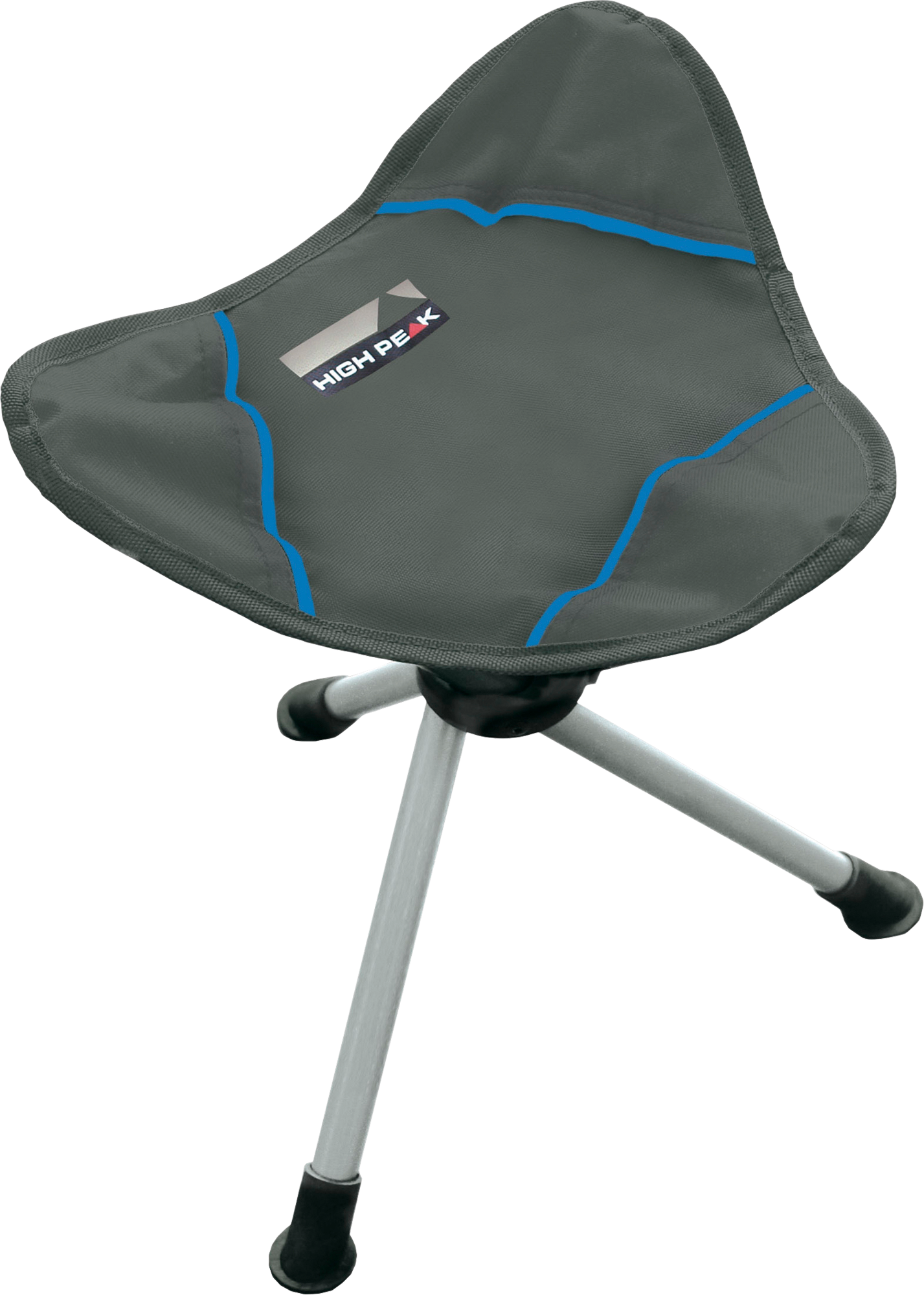 High Peak Tarifa Dreibein Campinghocker 33 x 33 x 45 cm dunkelgrau/blau - Campinghocker