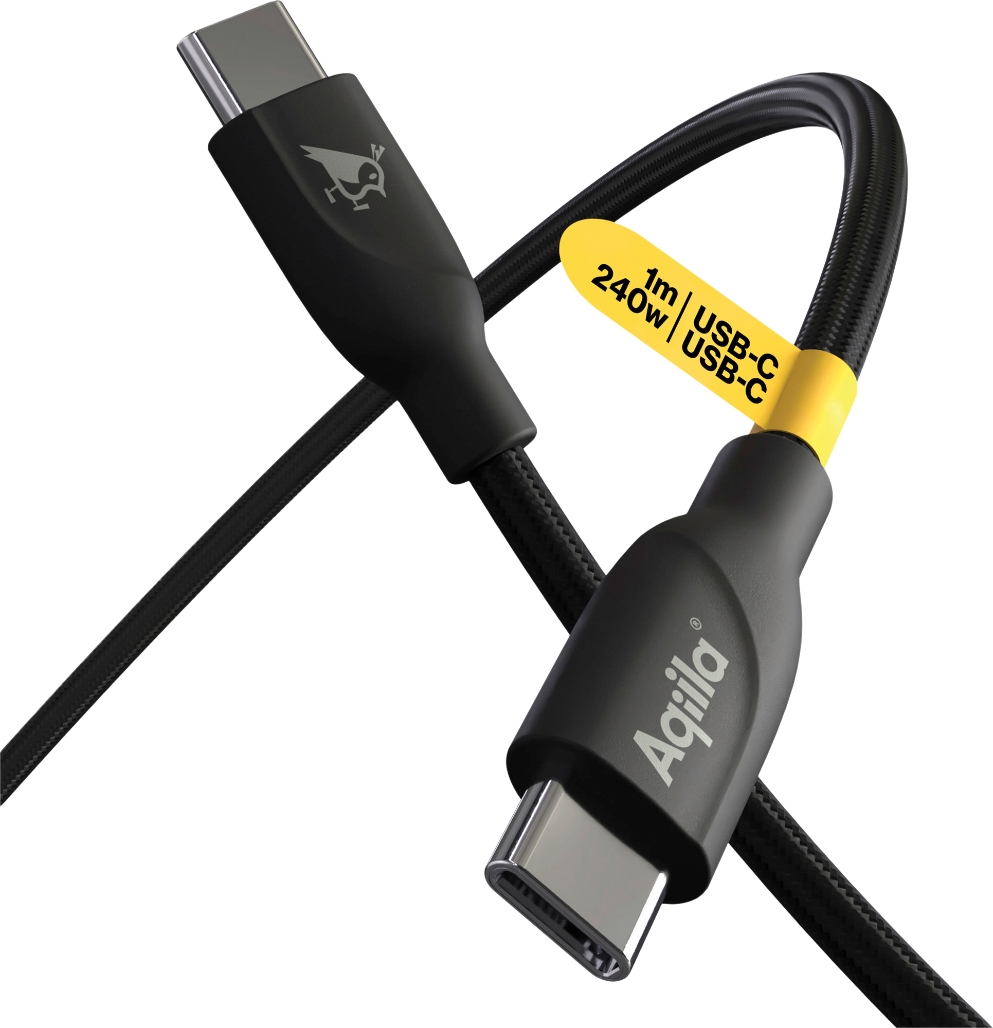 Aqiila Cablebird CB11 Ladekabel / Sync-Kabel USB-C zu USB-C / 240 W / 1 Meter - Kabel & Verbinder