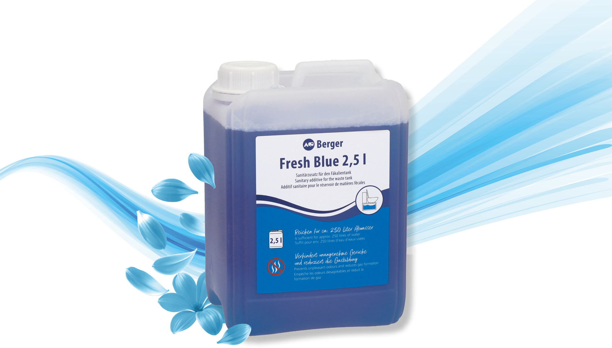Berger Fresh Blue Fäkalientankzusatz 2,5 Liter - Sanitärzusätze & -flüssigkeiten