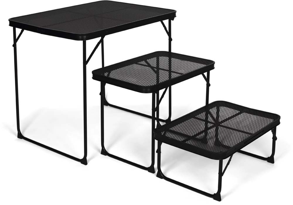Kampa Grate Low Camping-Klapptisch hitzebeständig bis 30 kg schwarz - Klapptische