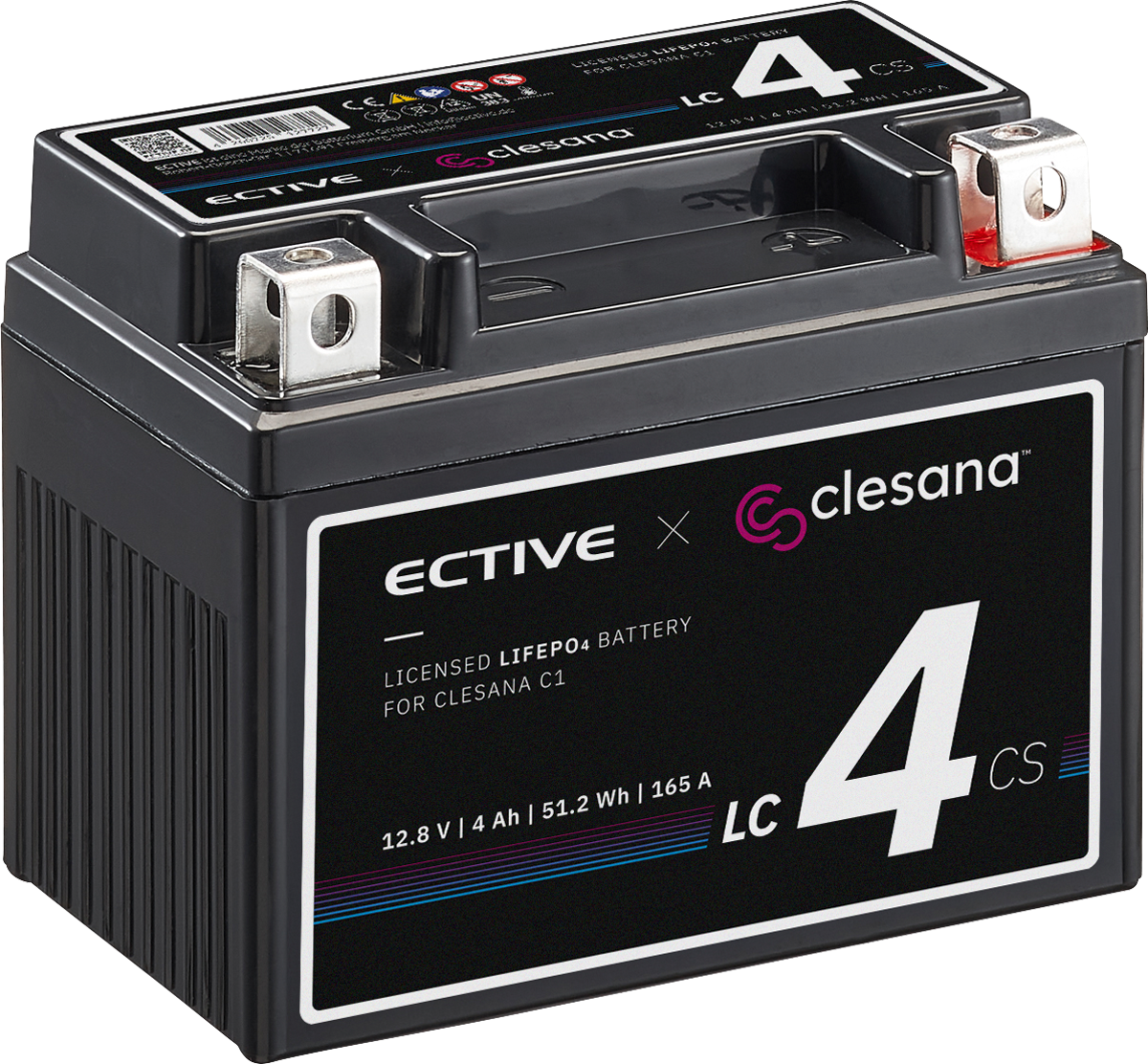 Ective LC 4CS LiFePO4 Lithium Batterie für Clesana C1 Toilette 4 Ah 12V - Fahrzeug-Batterien