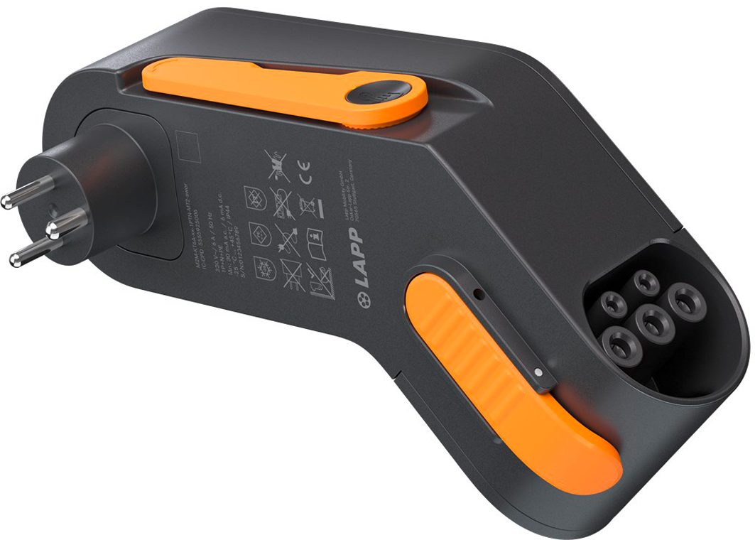 Lapp Mobility Dock Dänemark Ladegerät für Elektrofahrzeug Typ 2 Mode 2 / 1-phasig 6 A bis 1,4 kW - Batterie...