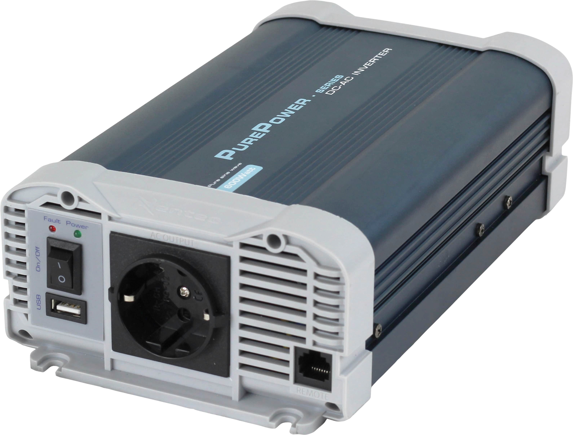 Xenteq PurePower Wechselrichter 12 V DC - 230 V AC 600 Watt reine Sinuswelle mit App-Funktion - Wechselrich...