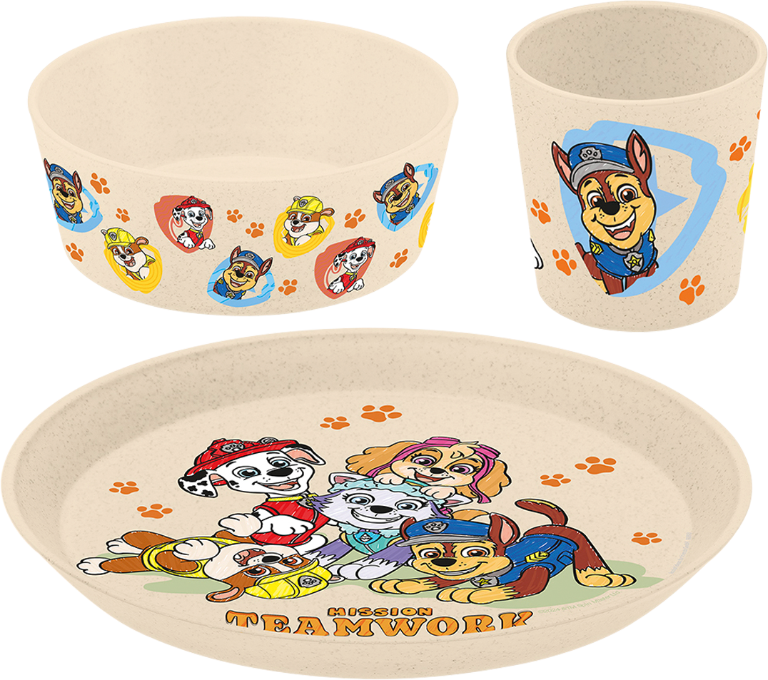 Koziol Connect Paw Patrol Geschirr-Set 3-tlg. organic moon