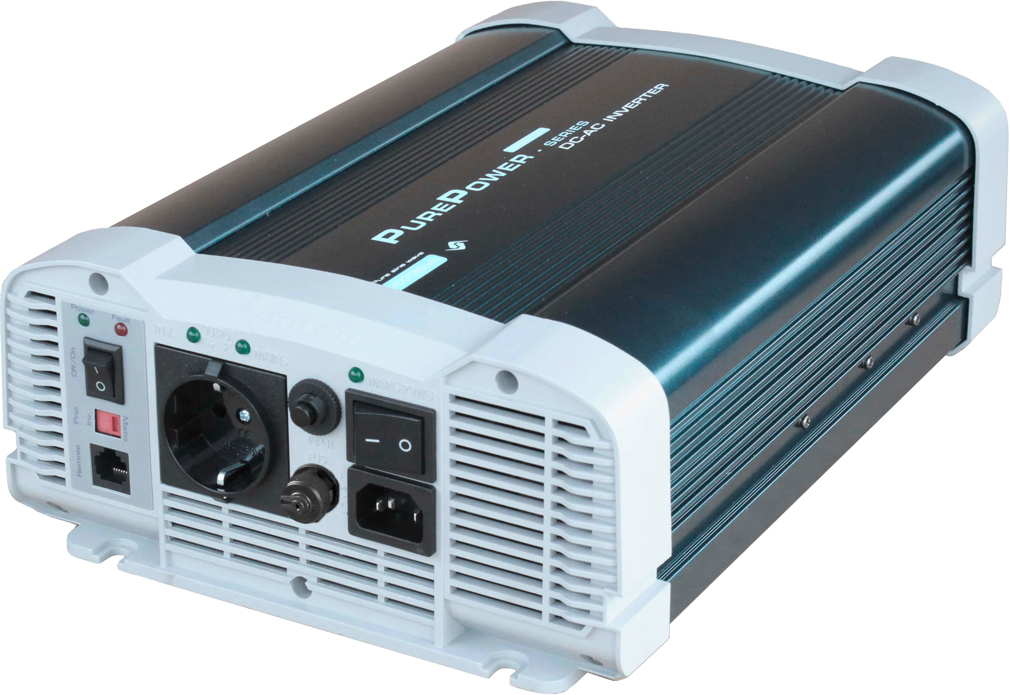 Xenteq PPS 2000-212 Wechselrichter mit eingebautem Umschaltrelais 12 V DC - 230 V AC reine Sinuswelle mit...