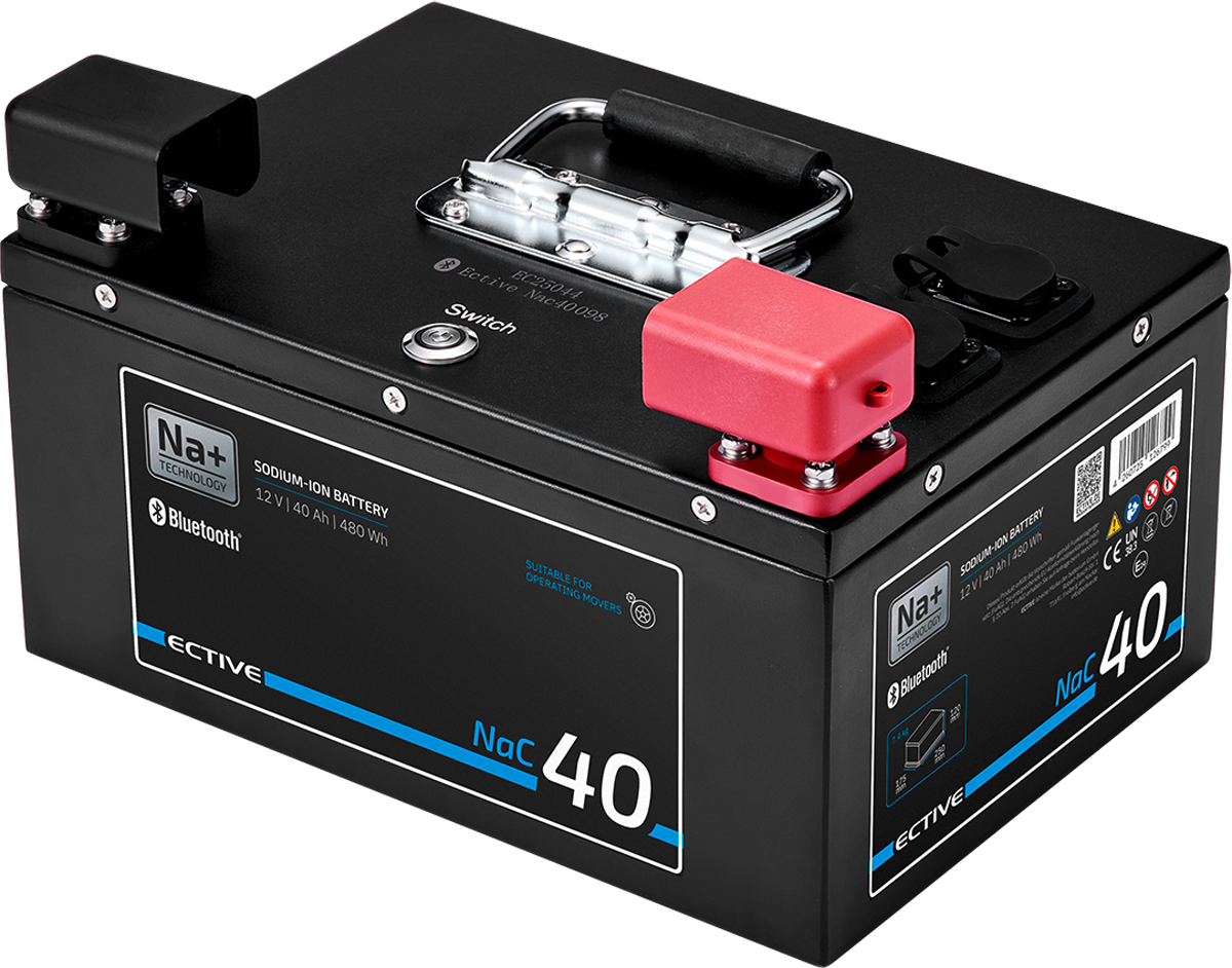 Ective NaC BT Natrium Moverbatterie Hochstrombatterie 12V / 40 Ah - Fahrzeug-Batterien