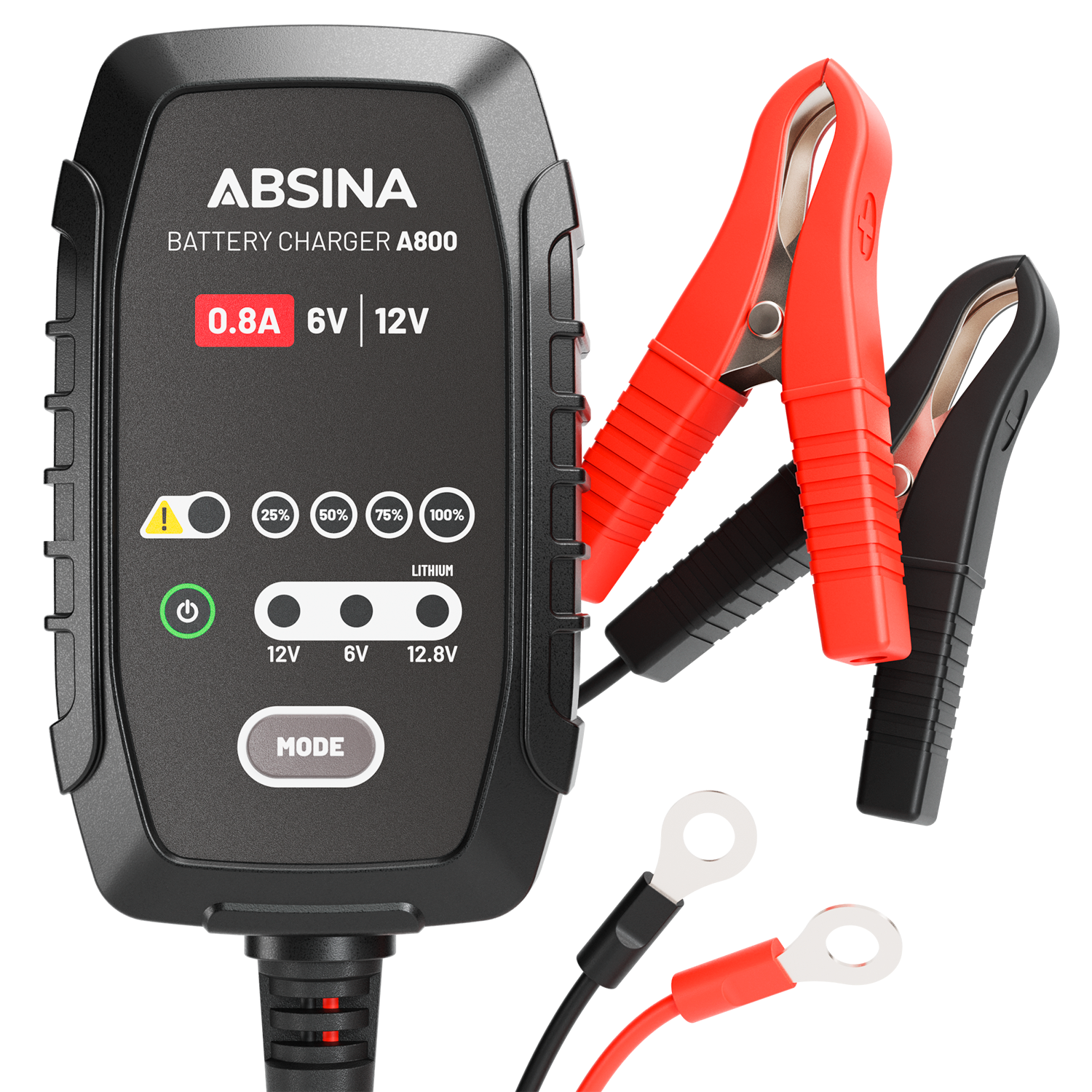 Absina A800 vollautomatisches Batterieladegerät für Motorräder - Batterie-Ladegeräte