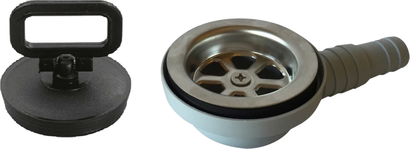 Can Ablauf mit Stöpsel C-LP1800 90 Grad gewinkelt für Schlauch 20/25 mm - Ablaufgarnituren
