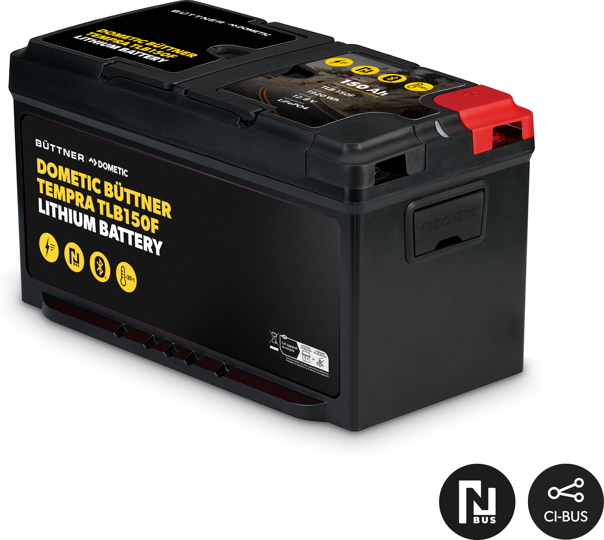 Büttner Dometic Tempra TLB150F Lithiumbatterie 12 V / 150 Ah mit integrierter Heizung - Fahrzeug-Batterien