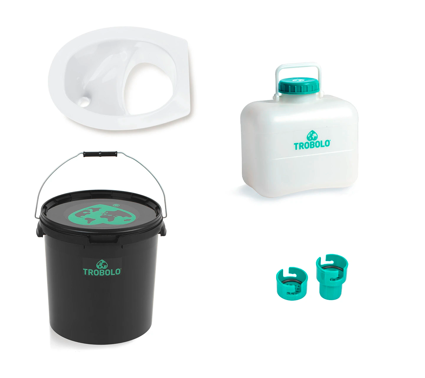 Trobolo Do it yourself Set 4 teilig für den Eigenbau der Trenntoilette 22 Liter weiß - Trenntoiletten