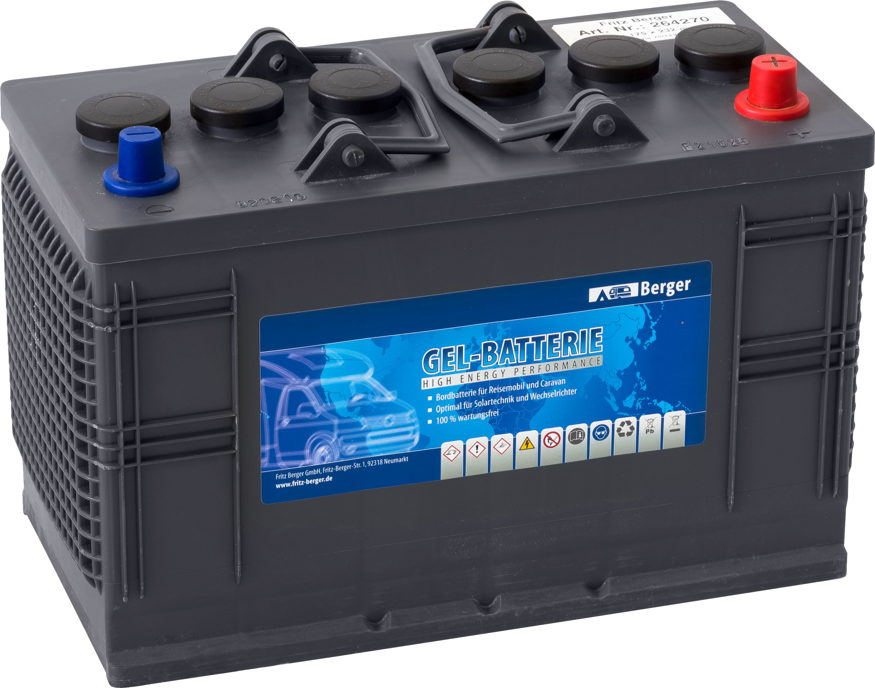 Berger Gel Batterie 12V / 90 Ah - Fahrzeug-Batterien