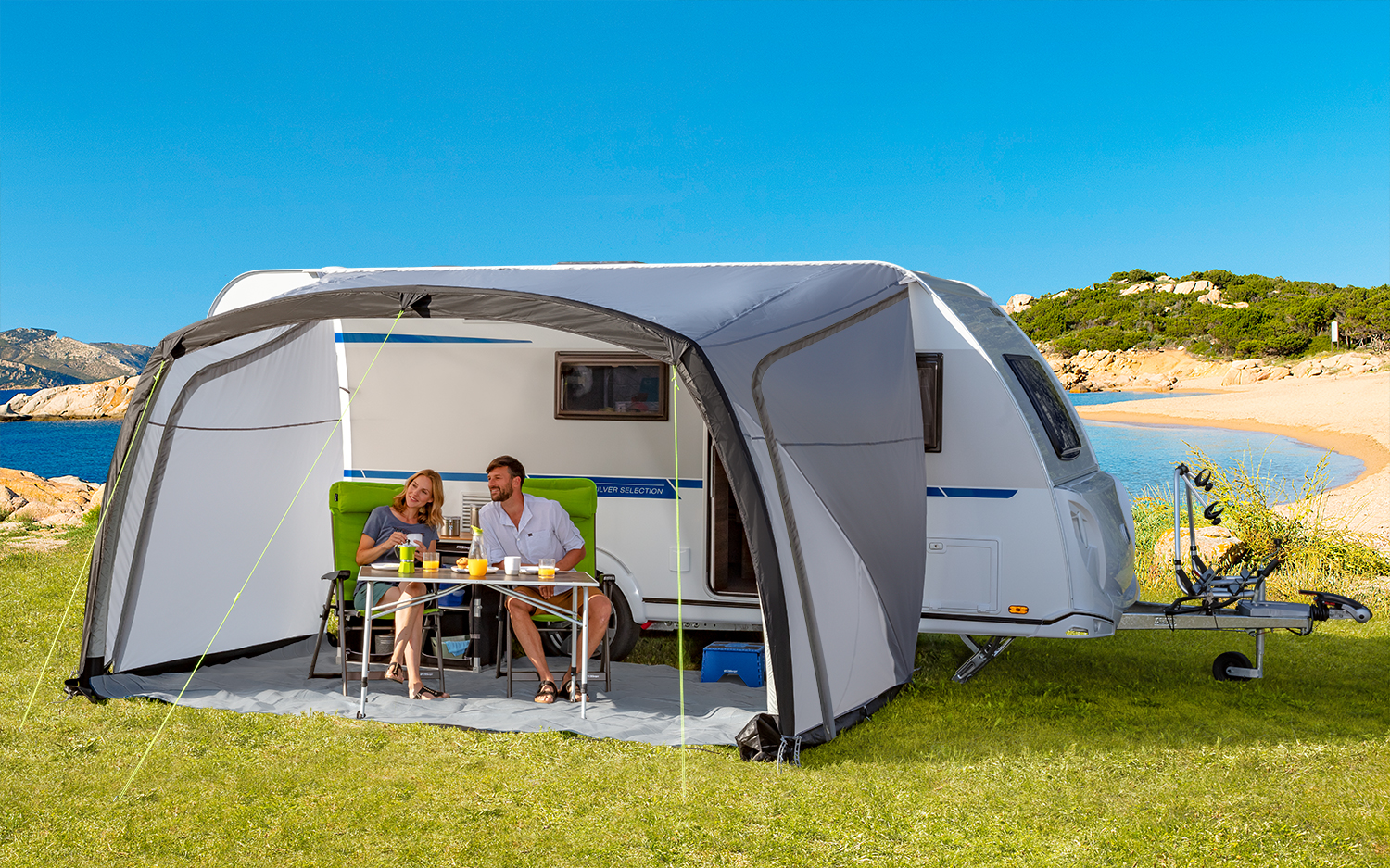 tipi zelt motorrad CampFeuer Spirit für 4 Personen | 3000 mm Wassersäule | Braun Verstellbare Struktur-Ridge-Line | Onewind Erstlingsausstattung Farbe:Jeans Braun