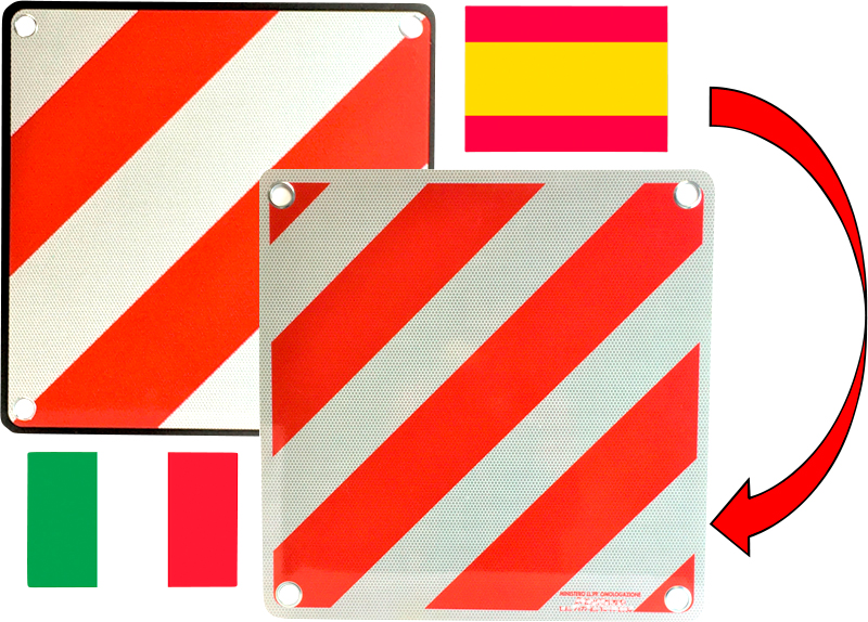 Aluminium Warntafel 2-in-1 Italien / Spanien jetzt ...