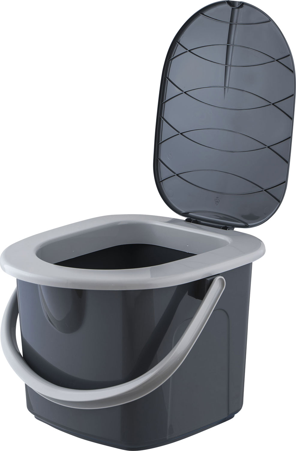 BranQ Tragbare Camping Toilette 15,5 Liter grau - Trockentoiletten