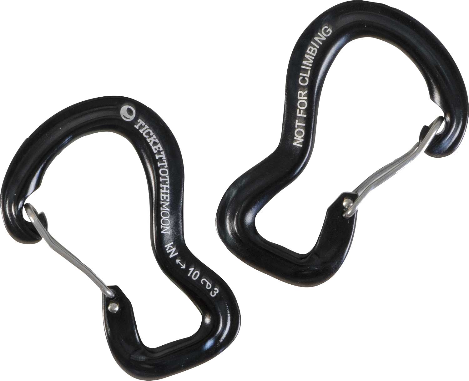 Ticket to the Moon Aluminium 10kN Aluminium Karabiner 2 Stück - Hängematten