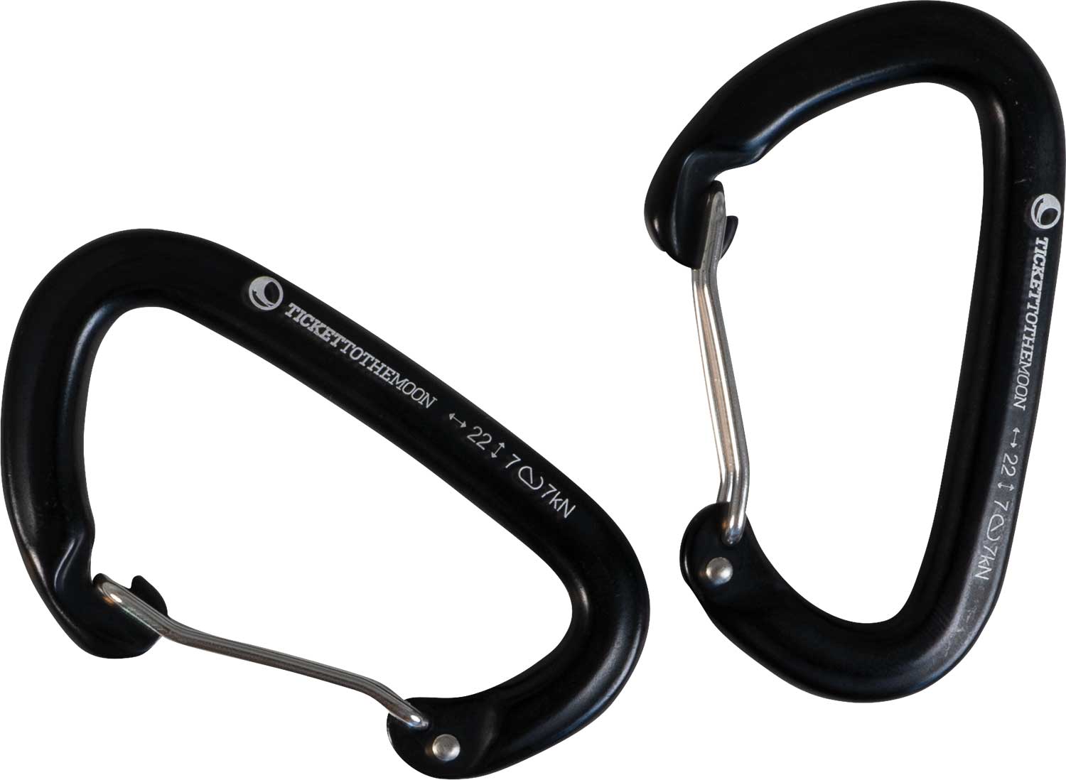 Ticket to the Moon 22kN Aluminium Karabiner 2 Stück - Hängematten